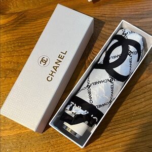 CHANEL Monochrome Logo Umbrella
